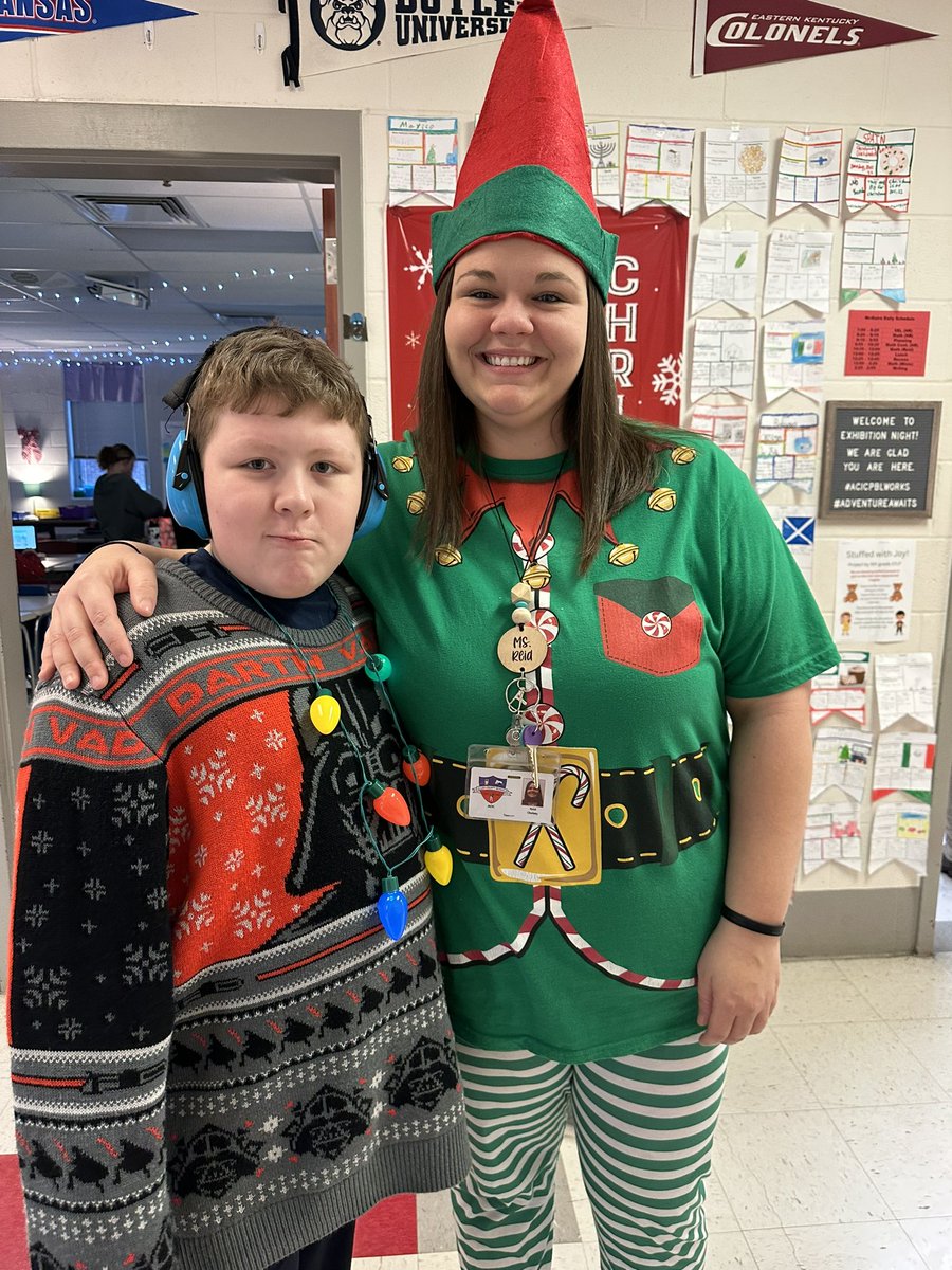 _ChelseyReid_'s tweet photo. Christmas at school is magical. 🎄❤️ Thankful for friends and family who donated games for my students and time to play with them at our party. @ALLENCOUNTYINT https://t.co/VWL4heiAtU