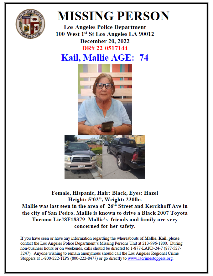 LAPD Missing Persons Unit tweet media