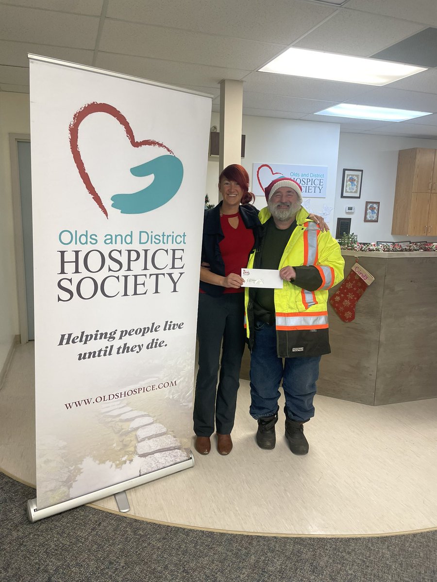 ocbadminton2's tweet photo. Thank you for your continued generosity and support!! 

This is the 3rd year in a row that this amazing community minded business has given back to individuals and families facing an end of life journey in the Mountain View County. @hospiceolds1 @WestCanSeal https://t.co/ed0N5ReDES
