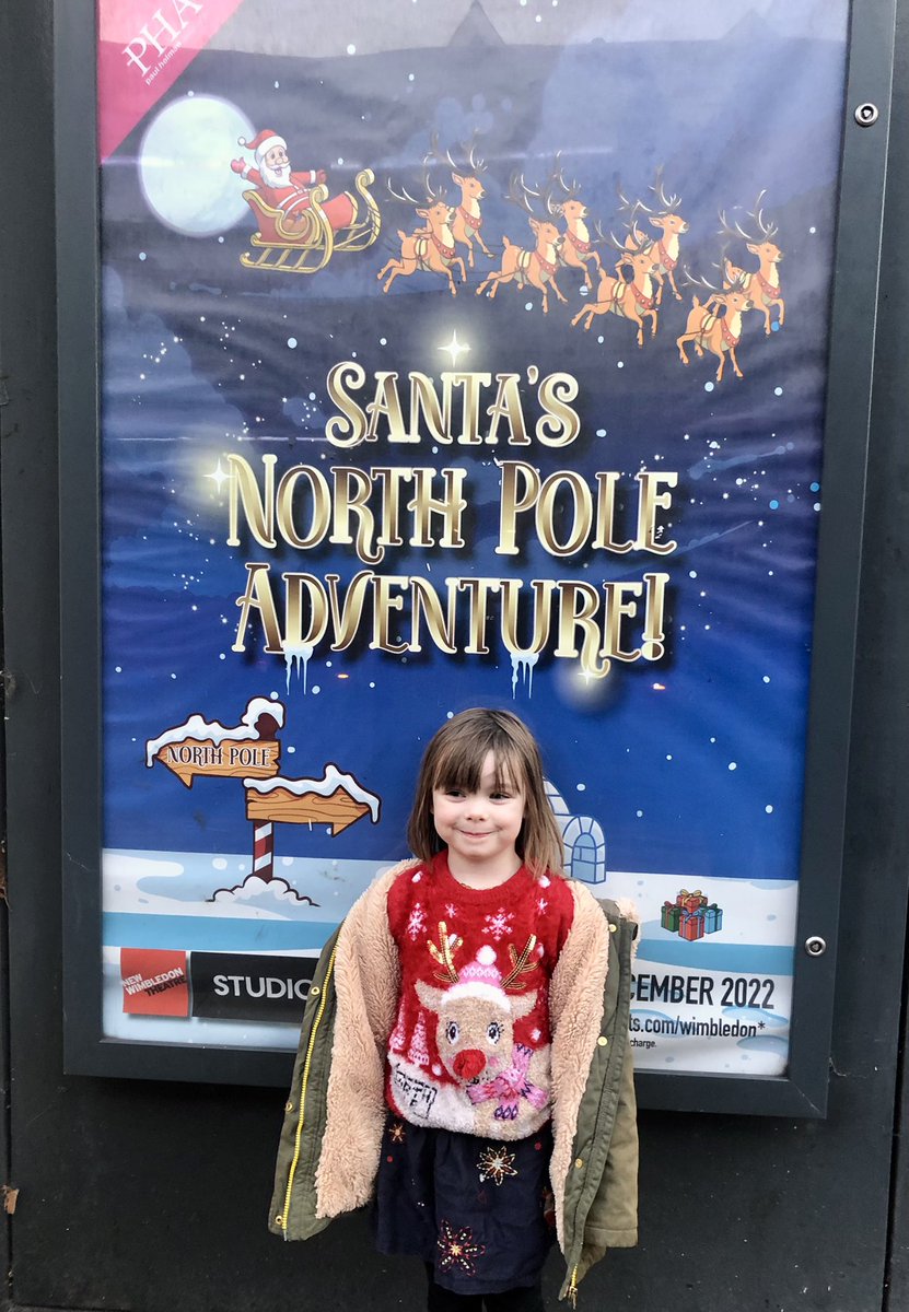 Watching my partner in crime Mr Jim Burrows <a href="/JimDBurrows/">Jim Burrows</a> as a fantastic Santa in ‘Santa’s North Pole adventure’ so much festive fun! 🎄❤️￼<a href="/NewWimbTheatre/">New Wimbledon Theatre</a>
