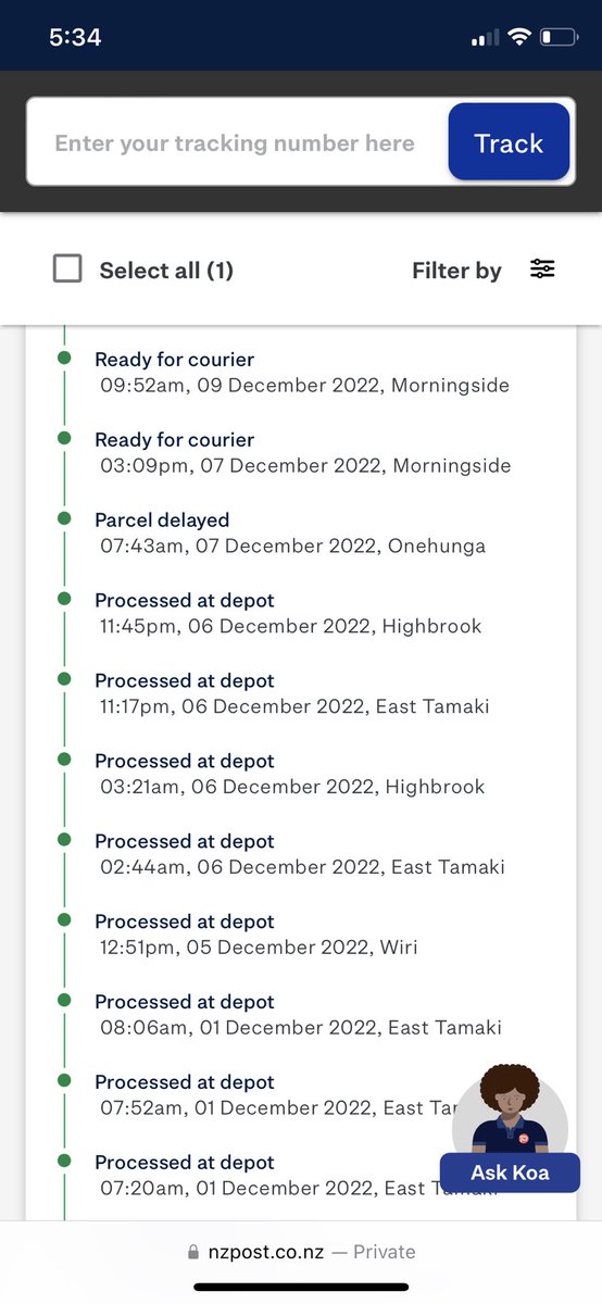 To my #SecretSantaNZ2022 thank you for sending the present I’m hoping it will still arrive at some point. Just a snippet of where it has been in Auckland