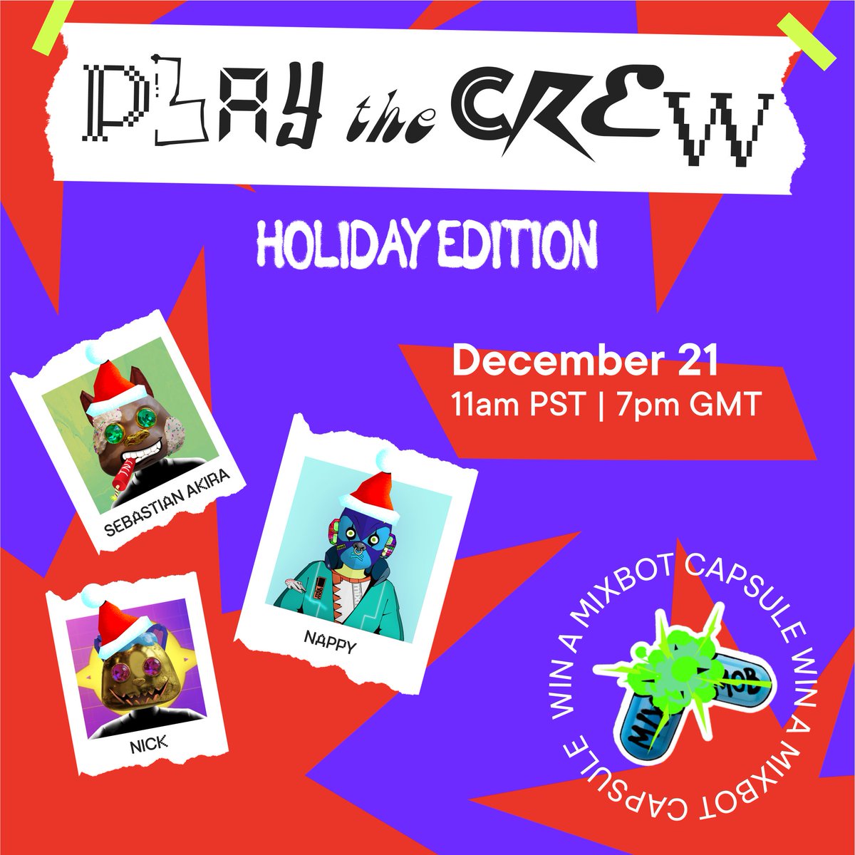maxxmxmcoin's tweet photo. We are doing something special for our final Play The Crew of the year! โจ
@0xNappyCaps @AkirakunS and @NickBShaw_ will be in the Arena from 11am - 12pm PT, which means more competition ๐ and more raffle spots. ๐
Beat The Crew, win $5 ๐ซฐ๐ https://t.co/w33tf1JVcQ https://t.co/T6nnFhOslU