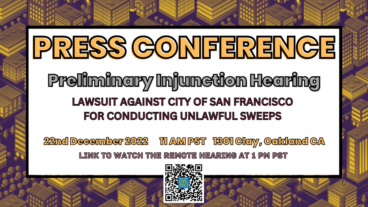 lccrsf's tweet photo. Reminder! Join us this Thursday 11AM @ 1301 Clay, Oakland CA for our in-person press conference for the preliminary injunction hearing in our lawsuit against 
@sfgov

Here is a link to view the remote hearing at 1PM: https://t.co/zaooX23MtD https://t.co/XYJGwyRJ0R