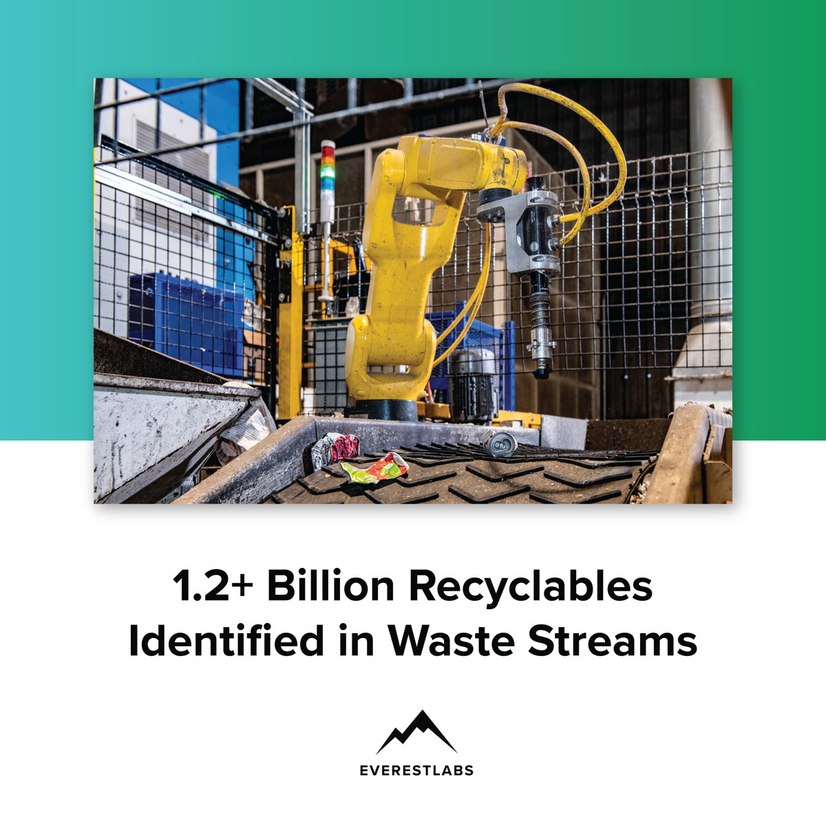 EverestLabs_ai's tweet photo. With over 1.2 billion recyclables classified, our RecycleOS is truly improving #recycling.
See how we're helping MRFs here: https://t.co/DsQQCvVA2J
#NoRecyclableLeftBehind https://t.co/WrV6SgEMsx