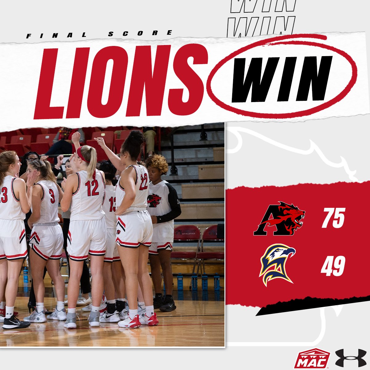 Albright Lions (@albrightlions) on Twitter photo .<a href="/AlbrightWBB/">Albright WBB</a> dominates on the road earning the 75-49 non conference victory!
GAME LEADERS:
A. Rauf - 22 pts 9 rebs
G. Boggs - 15 pts 9 rebs 2 blks
M. Dover - 13 pts 3 rebs 4stls
O. Edmond - 9 pts 9 rebs .<a href="/AlbrightWBB/">Albright WBB</a> dominates on the road earning the 75-49 non conference victory!
GAME LEADERS:
A. Rauf - 22 pts 9 rebs
G. Boggs - 15 pts 9 rebs 2 blks
M. Dover - 13 pts 3 rebs 4stls
O. Edmond - 9 pts 9 rebs