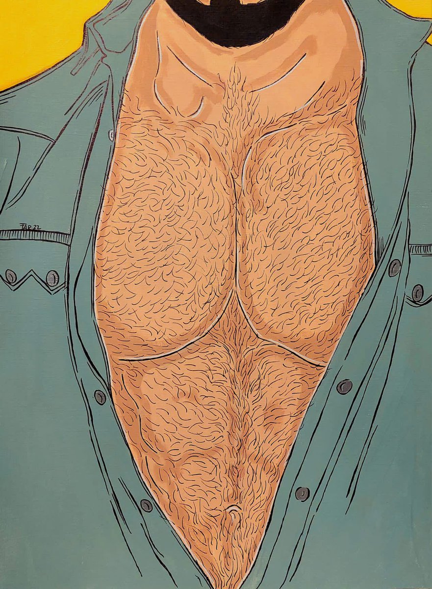 artfarboys's tweet photo. Ref. 213 "Sexy man"
.
Acrílico sobre papel de lienzo. 
40x30cm 
@far_artegay @far_ilustraciones 
#gaybear #drawing #gayartist #gaybeard #draw #homoerotic #homo #art  #maleart #queerart #gayspain🇪🇸 #gayportugal #gayfrance #gaygermany https://t.co/qPe29SDzFg