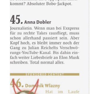Ich bedanke mich ausdrücklich bei meiner liebsten Lieblingszeitung der <a href="/falter_at/">@falter_at</a> für einen glorreichen Platz 45 im #BestofBöse, den ich mir heuer hart erarbeitet habe. #BoB 🏆