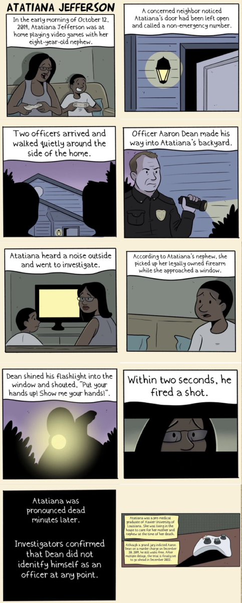 He isn’t going to be walking free anymore. I’m an abolitionist, but these killer cops can all rot.
#AtatianaJefferson #AaronDean #ACAB #FTP