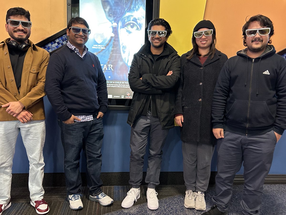iCoSMoS lab ending the semester on a high with #Avatar2 movie outing . Happy holidays everyone!