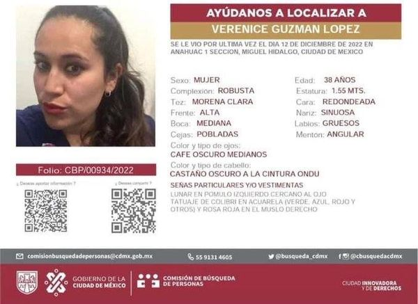 COBUPEM's tweet photo. Solicitamos de tu apoyo en difusión para dar pronta localización a Verenice Guzmán López, comunícate a los teléfonos de COBUPEM 800 216 0361, 800 509 0927. #TodosEnLaBúsqueda https://t.co/LtcYkt5TkL