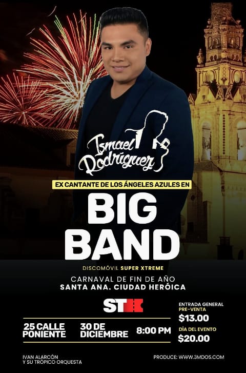 Publicidad:

Gran carnaval de fin de año en Santa Ana. Este 30 de Diciembre a las 8:00 PM en la 25 calle poniente ¡no te lo puedes perder!