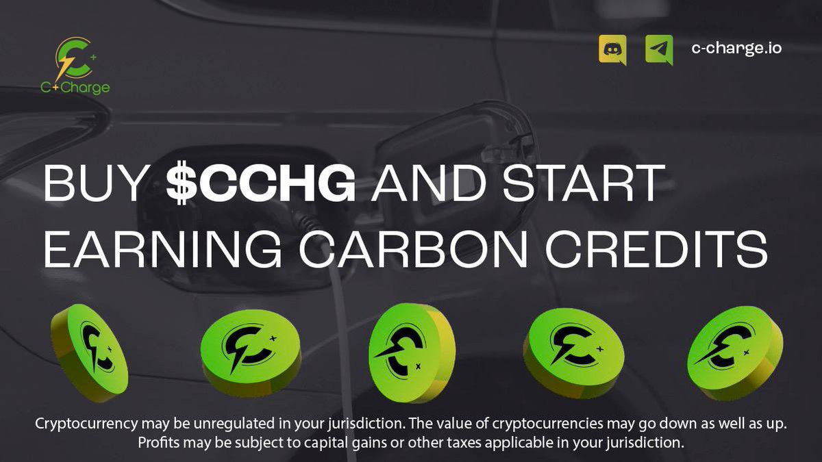Teefinha97's tweet photo. 🎉 @C_Charge_Token Presale Is Now Live 🎉

With $CCHG, Users Can Pay For Their #EV Charge At Our Partnered Charging Stations &amp; Receive Carbon Credits 👏

Join C+Charge's Green Revolution! ♻️

Buy $CCHG Now 💚

➡️ https://t.co/9YYam2u0rW

To Show Support ❤️ + ♻️ &amp; Tag 3 

#ad https://t.co/qEkflQm5lo