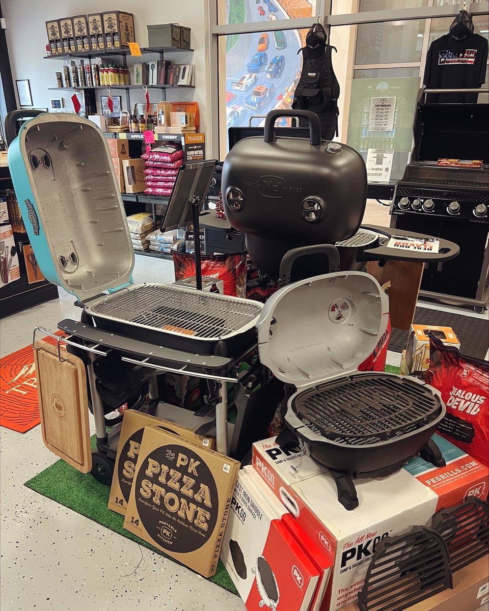 OneDaytona's tweet photo. We all have that family member who is phenomenal at grilling (or so they say 😂). Help them perfect their craft this holiday season by gifting them a brand-new grill, BBQ rubs, and sauces from Bull and Boar at ONE DAYTONA. https://t.co/WuQub7HaYd