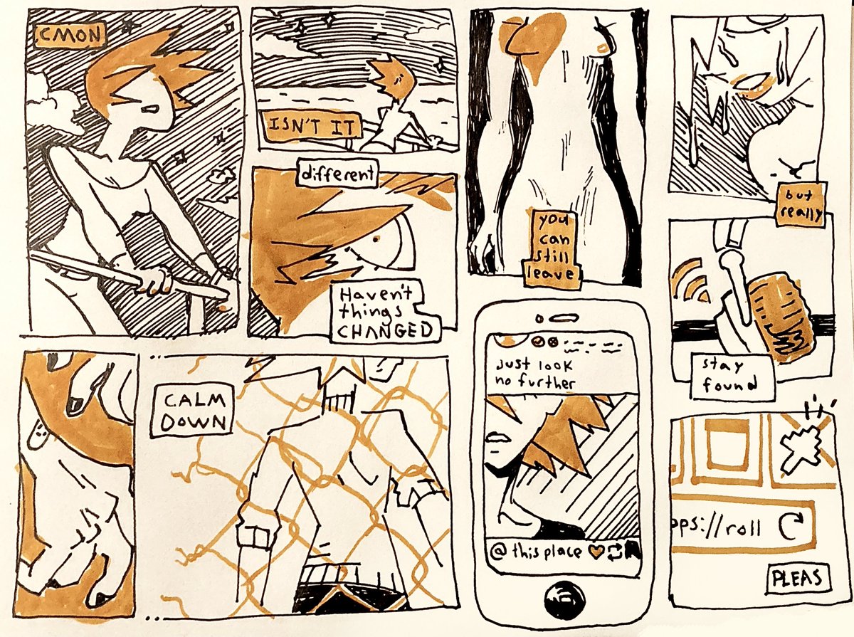 Old comic about being lost in your realities 