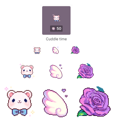 Pemiin's tweet photo. Samples of what the Twitch redeem icons could look like!✨ https://t.co/tTrxTtvK3h