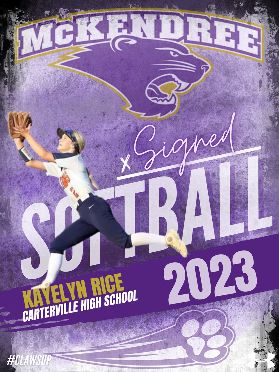 McKendreeSB's tweet photo. 𝒮𝒾𝑔𝓃𝑒𝒹!

Welcome to the Bearcat family, Kayelyn Rice! @RiceKayelyn 💜🐾 https://t.co/Vc9lTgnUqm