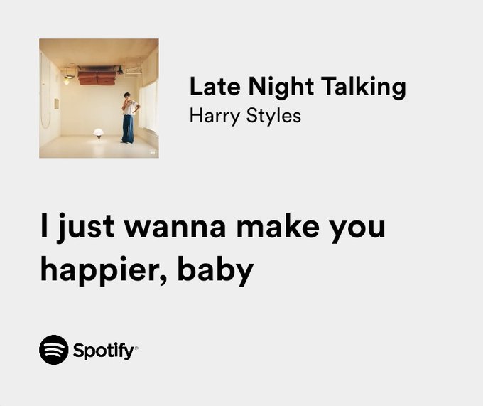 thesadbaby's tweet photo. harry styles / late night talking https://t.co/lHuUYslYYM
