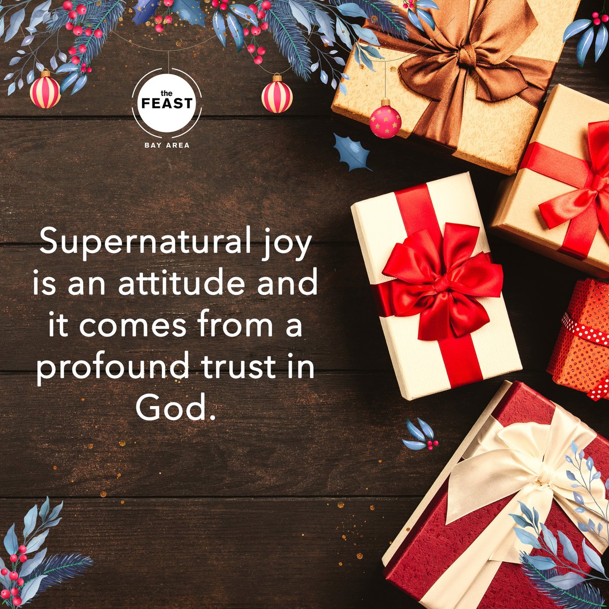 Supernatural joy is an attitude and it comes from a profound trust in God.
 
Series: UNWRAP
Talk 2: GIFT OF JOY
Watch the full episode here: youtube.com/watch?v=HdF97j…

#OneFBA
#YouAreLoved
