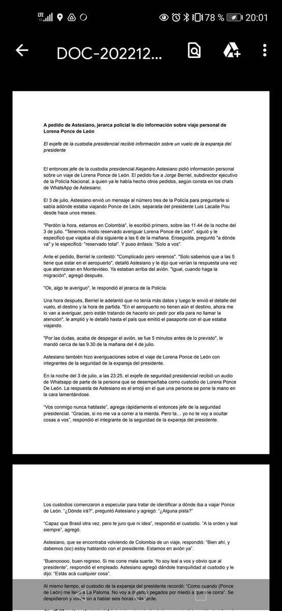 carodelisa's tweet photo. Astesiano pidió información personal sobre Lorena Ponce de León a Jorge Berriel, tres del Ministerio del Interior. Lo pueden leer acá: https://t.co/37vO67CrWh