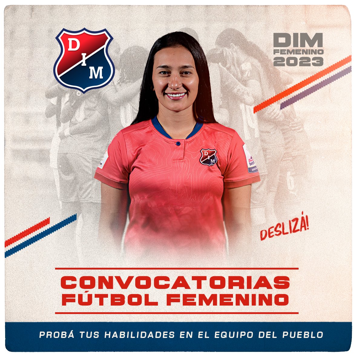 DIMOficialFem's tweet photo. [🔴🔵☝️] ¿Soñás con vestir los colores más lindos?

Si sos mayor de 16 años, participá en las convocatorias para conformar el plantel profesional femenino 2023. 🔴🔵

☝️Podés encontrar el formato de exoneración acá 👉https://t.co/ELFn1XSLcg https://t.co/WNiGkAY3B5