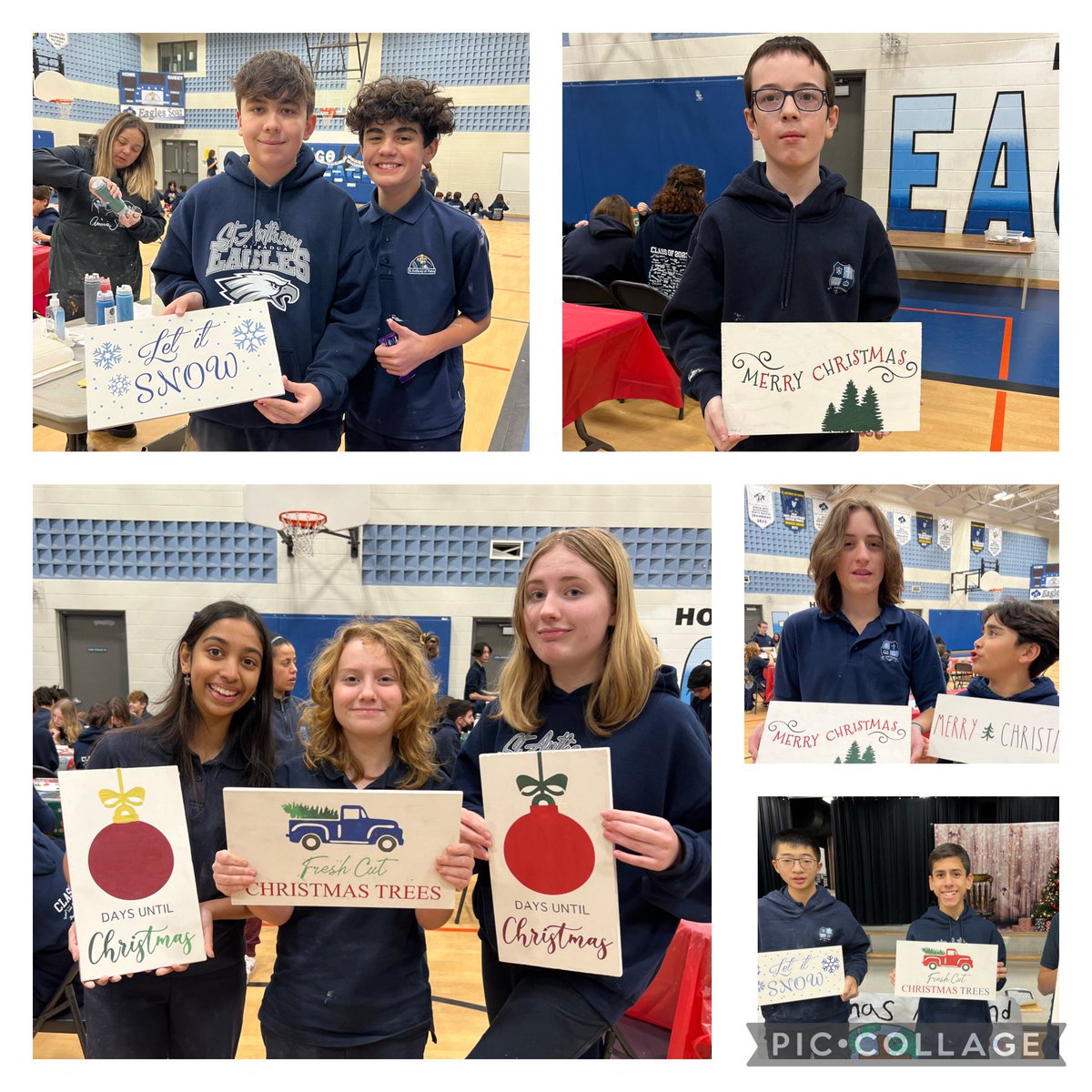 RSagarese's tweet photo. The Grade 8’s had a great morning ‘Christmas Crafting’!  Thank you to Muse Studios @MuseStudioStore in Milton for helping us out!! 👍 Take a look at their fabulous creations.  Way to go @saopmilton1! https://t.co/OlEIttHsSE