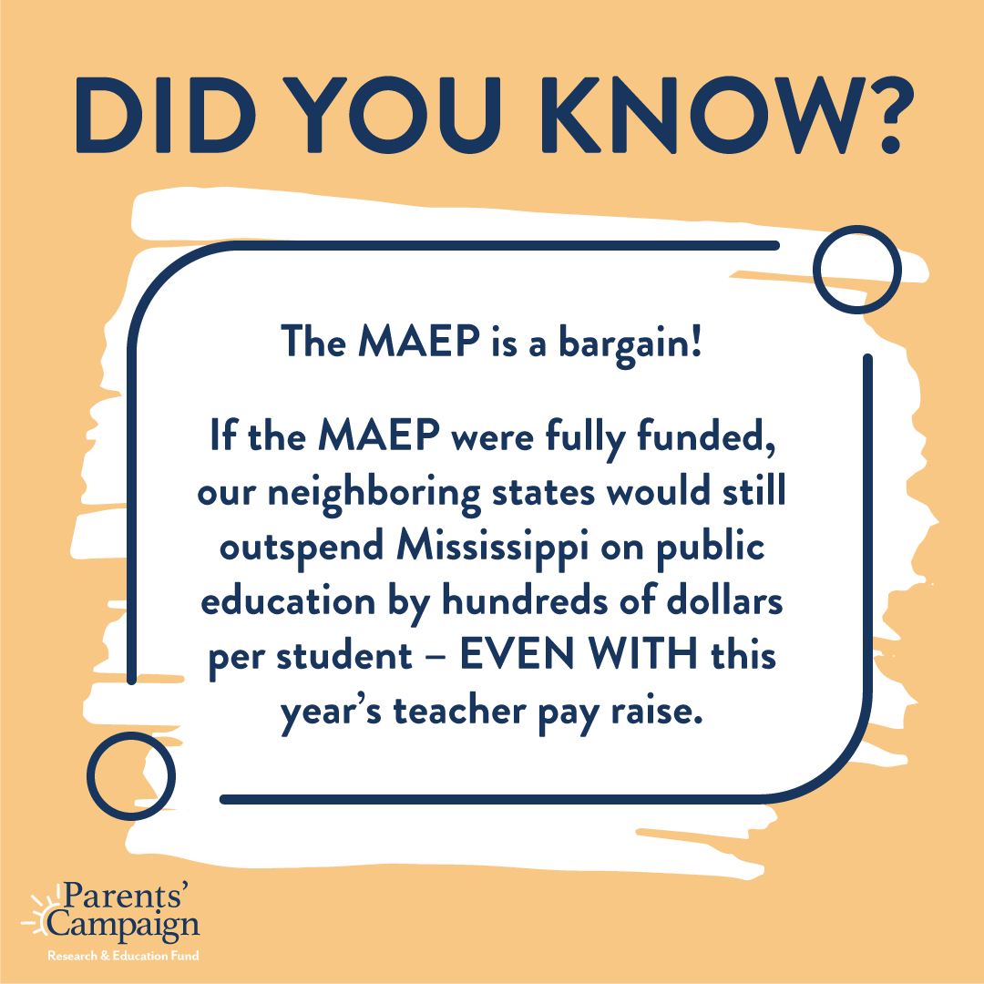 ParentsCampaign's tweet photo. Mississippi has BILLIONS of dollars more to spend this year than legislators appropriated. The money is there, the time is right. #FundMAEP #msleg #msedu https://t.co/smT6Tcxsjp