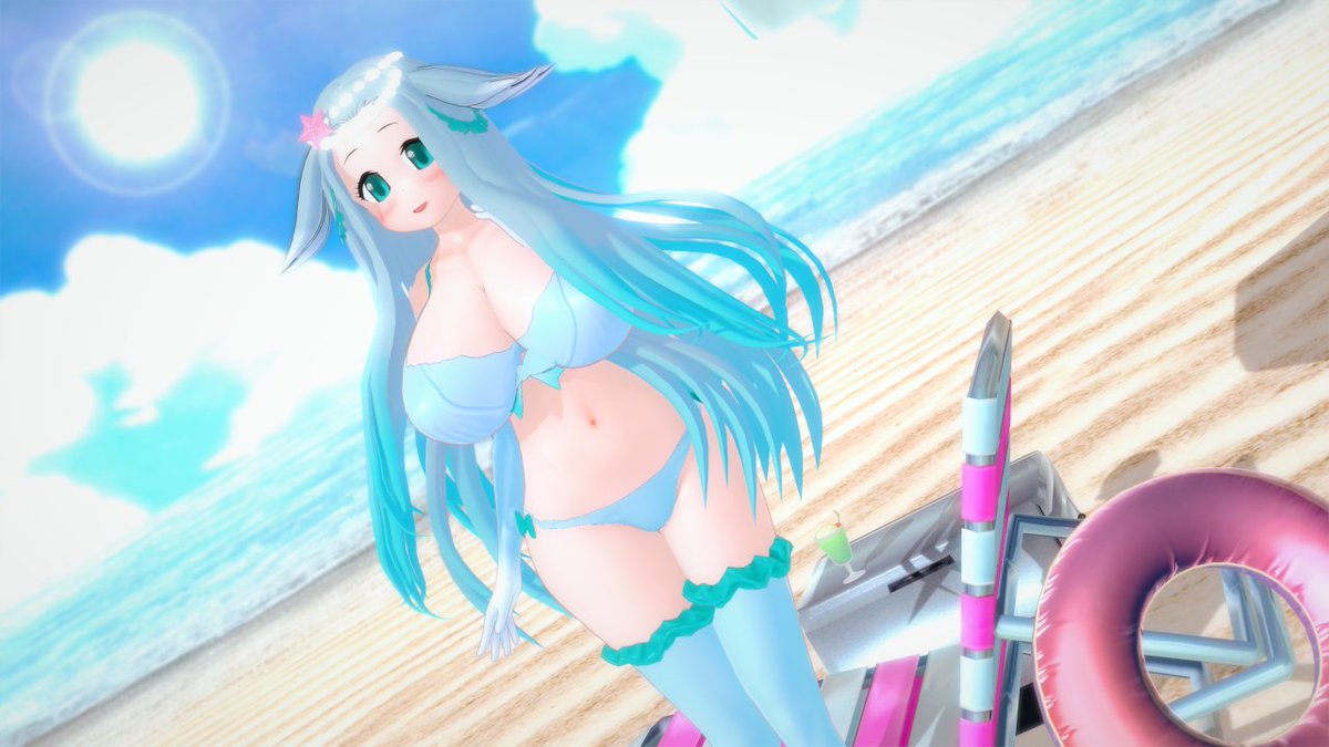 晴れた日、海辺のジュゴンちゃん🦭☀️ 