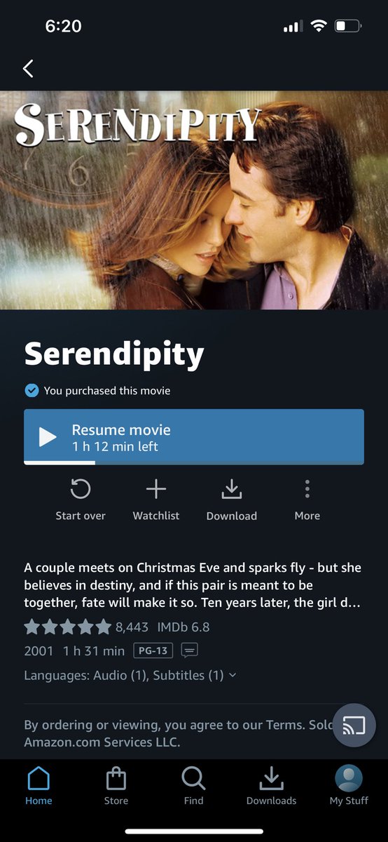 lmcdonell14's tweet photo. I even started watching Serendipity after I listened to it! I always think of you @AllysonApsey and your amazing book #path2serendipity when I watch it! https://t.co/s5WlFNtNq4