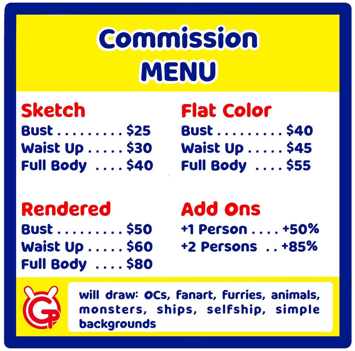 theguilteaparty's tweet photo. I realize now I never shared my commission info here!
#commissionsopen #commissions #digitalart #procreate https://t.co/HCxhm48QWA