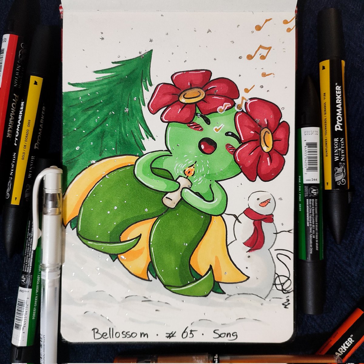 AtelierSarya's tweet photo. #Bellossom 🎶 #Song
#PokeInk day 65 :
Venez écouter le chant de #Joliflor !
#pokemon #pokemonart #pokemonfanart #pokemonfan #art #artwork #traditionalart #marker #markers #alcoholmarkers #fanart #christmas #illustration https://t.co/MDTUKGEkuR