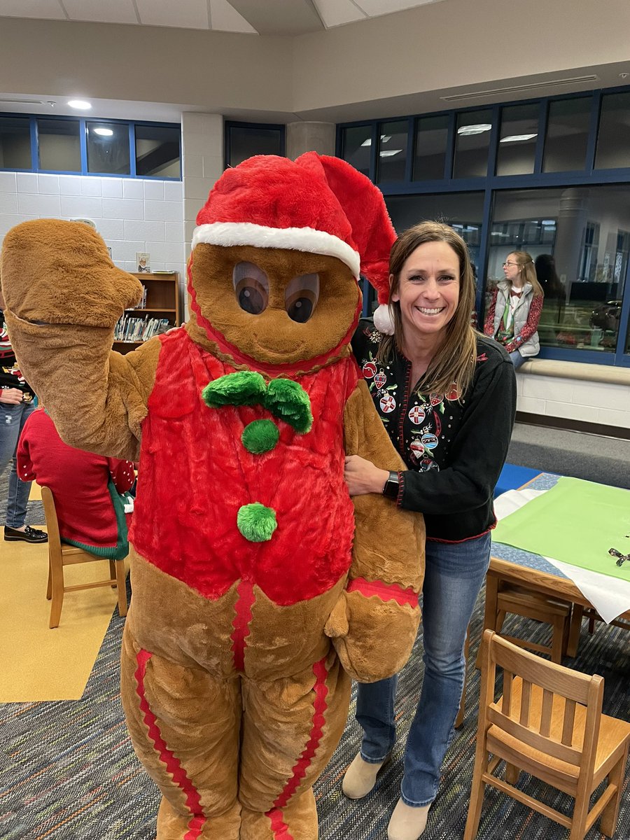 Surprise visitor at today’s staff meeting! So many laughs. #lakerelementry #lovemyteam