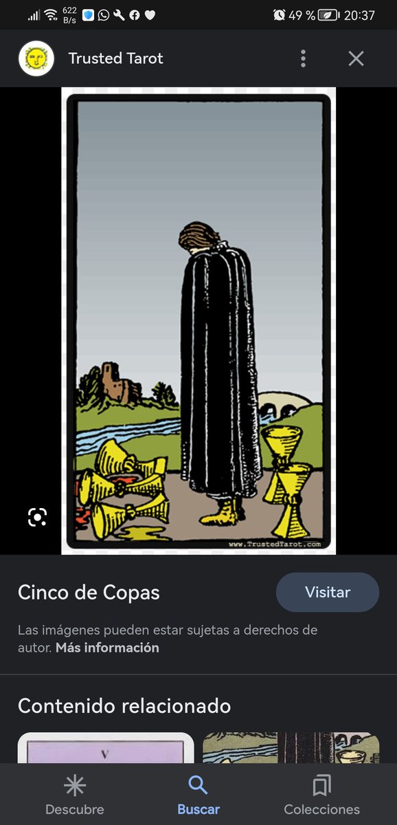 El cinco de copas en el Tarot. Definitivamente era el Destino! <a href="/afa/">AFA</a>
