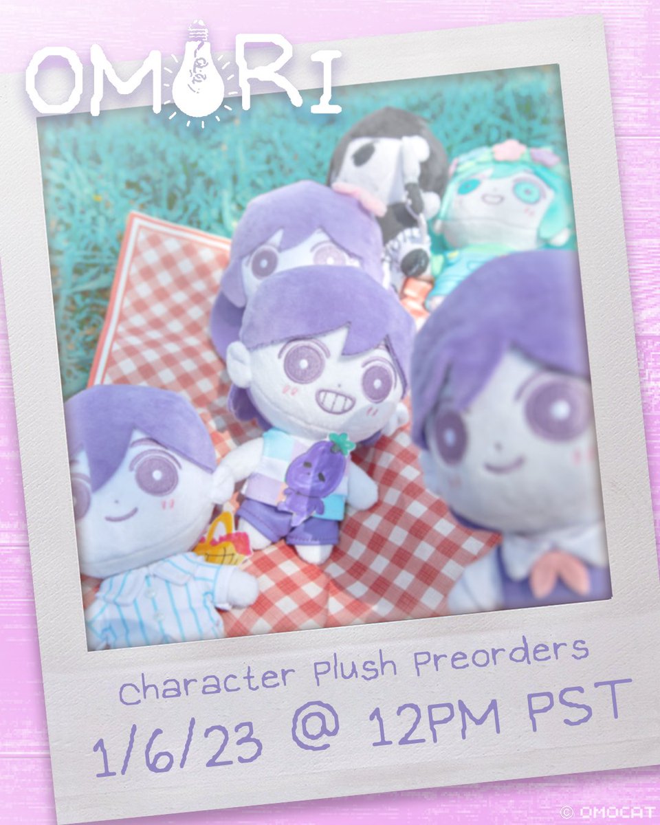 OMOCAT on X: OMORI character plush preorders will open at 1/6/23 @ 12PM  PST!  / X