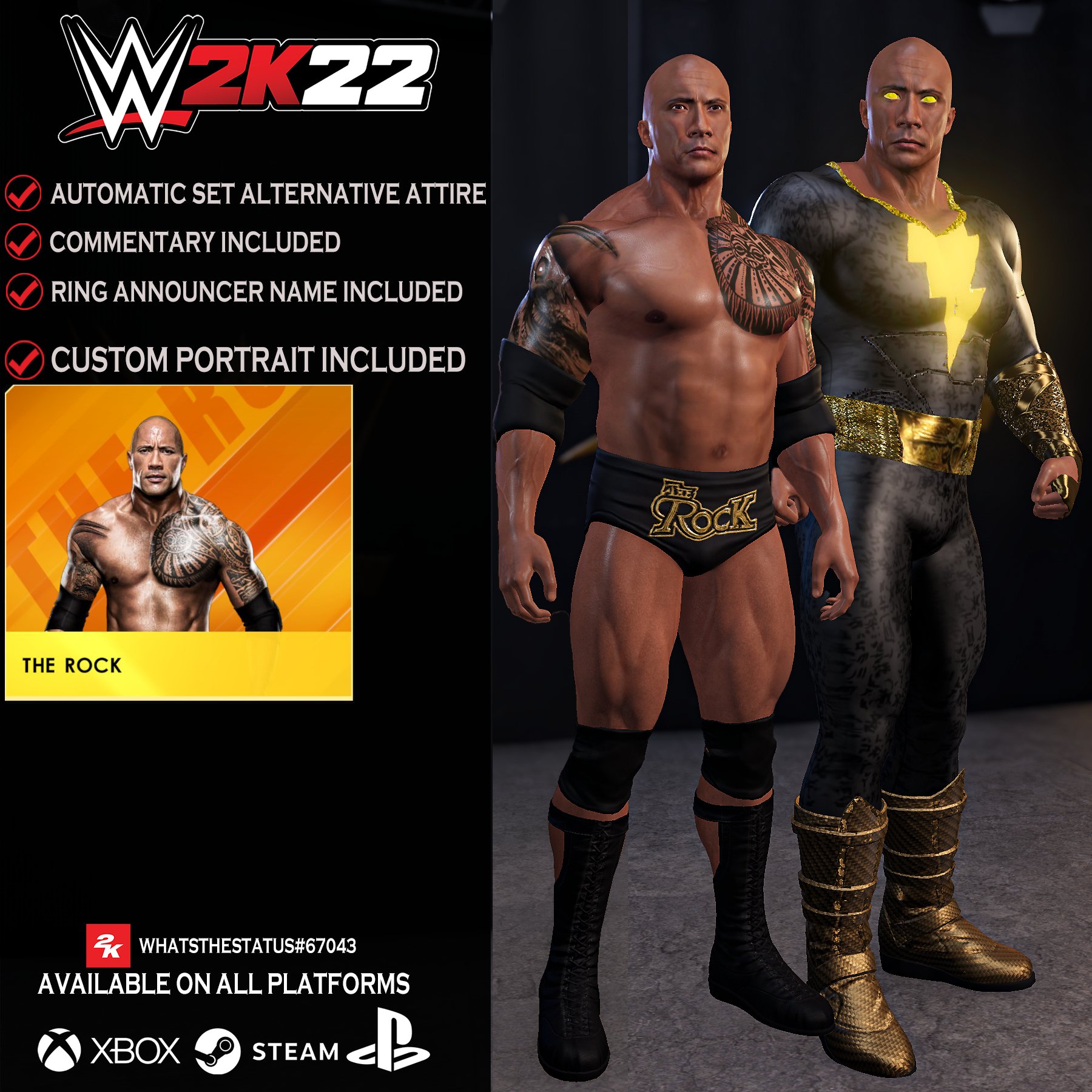 WWE 2K22 Mod Showcase: The Rock Updated