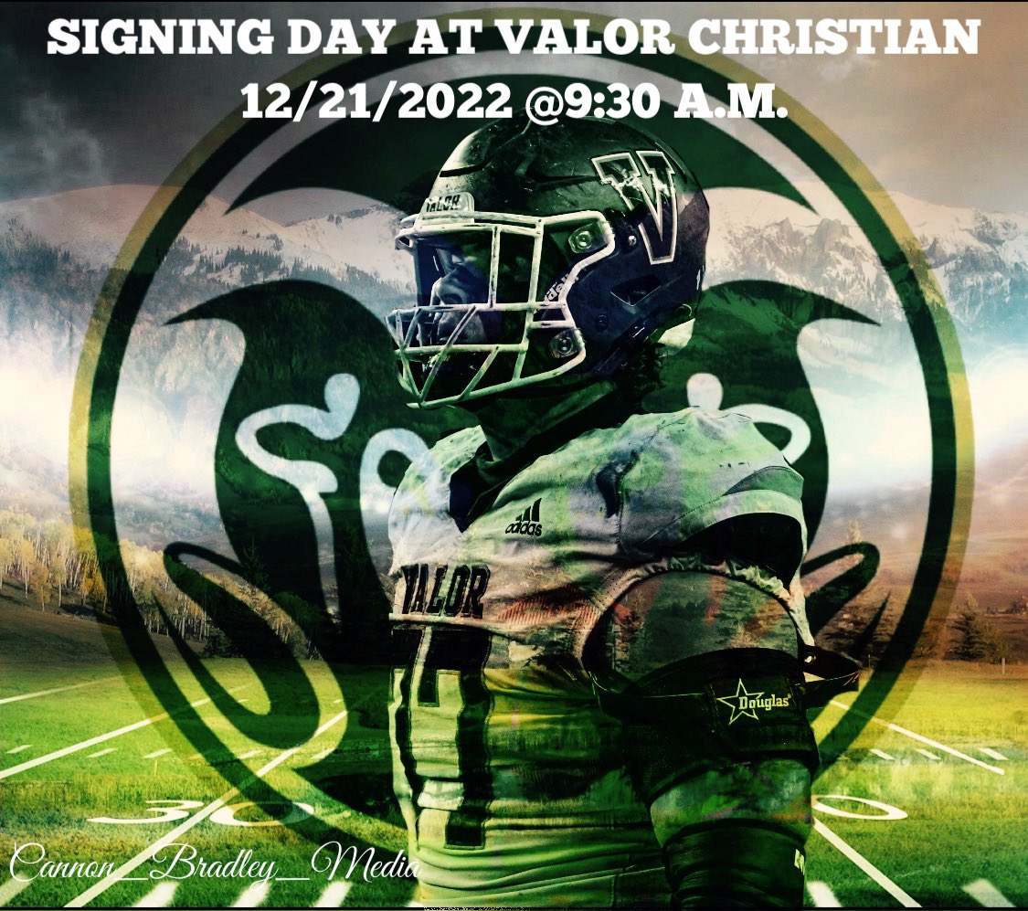 I will be Signing to CSU at Valor Christian High School Tomorrow at 9:30 in the arts building. everyone is welcome to join!!