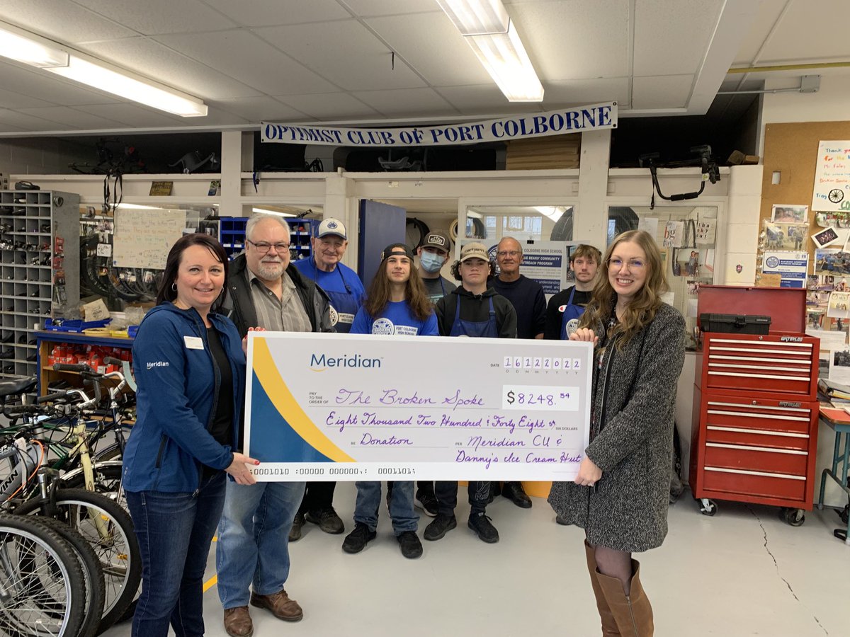 Another successful fundraiser in partnership with Danny’s Ice Cream, in support of the The Broken Spoke! This program reaches far and wide to support those in need,while working to also reduce our carbon footprint. <a href="/MeridianCU/">Meridian CU</a> <a href="/PCHSBikes/">PCHS Broken Spoke</a> #GivingTuesday #supportingcommunity