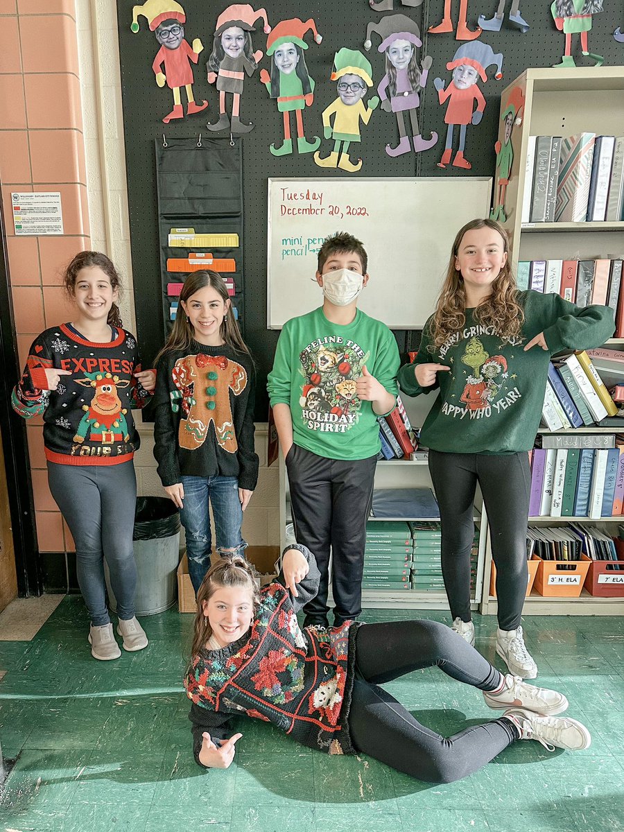 mrstdugger's tweet photo. Some of our Lancers getting into the holiday spirit 🎄 #uglychristmassweaters #happyholidays https://t.co/aIa6X0eDic