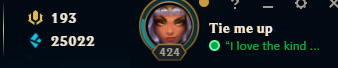 MerchantableRS's tweet photo. @AerialLiz Chains work for me😳Fun lane even if your jungler went boom, wp :) https://t.co/FftYWuJowD