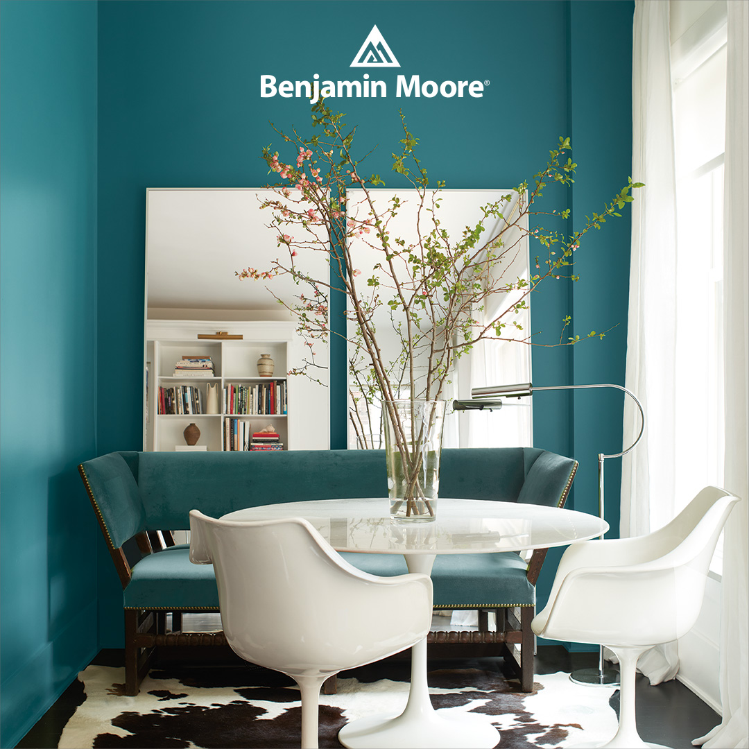 Sink into the saturated shade of #BenjaminMoore North Sea Green 2053-30, from the #ColorTrends2023. Blending the relaxing vibes of gray-blue hues and the blue-green depth of the ocean, this soothing teal has a delicate gray undertone that enrichens. 

bit.ly/3ULhqji