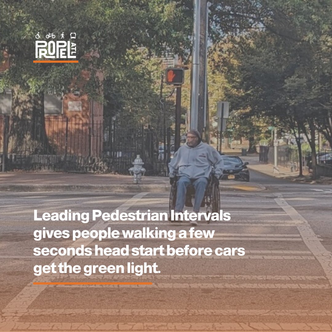 letspropelatl's tweet photo. Leading Pedestrian Intervals are low-cost adjustments to signal timing to make it safer for people to cross at signalized intersections. Help spread them across ATL - info in most recent newsletter https://t.co/ZRaKIbxThw
#Transportation #Atlanta #Mobility #BikeATL #PropelATL https://t.co/DniWduwfQE