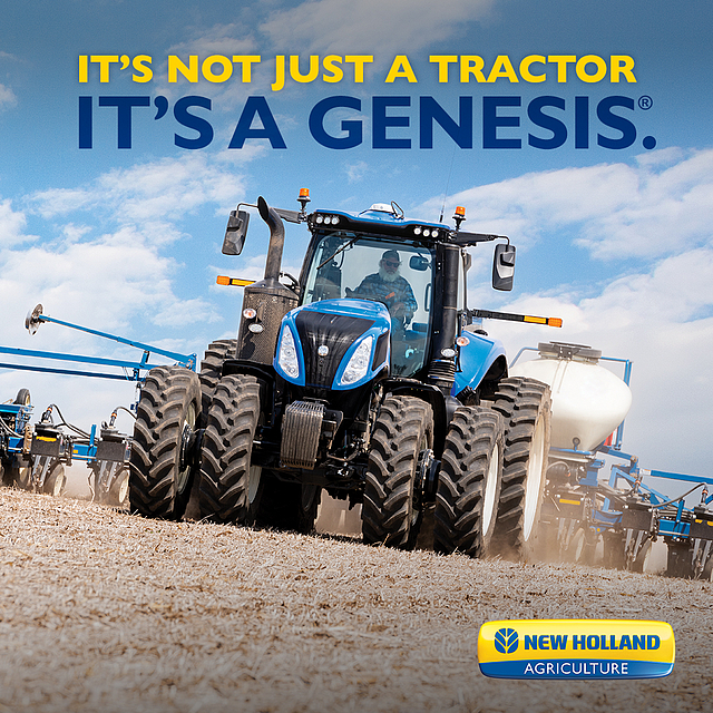 CoastalTractor's tweet photo. Today’s GENESIS® T8 with PLM Intelligence™ isn’t just another tractor. It puts you in greater, more intuitive control of the work at hand. #newholland #genesisT8 https://t.co/PKrSuuKJX7 https://t.co/9uX4E98A7B