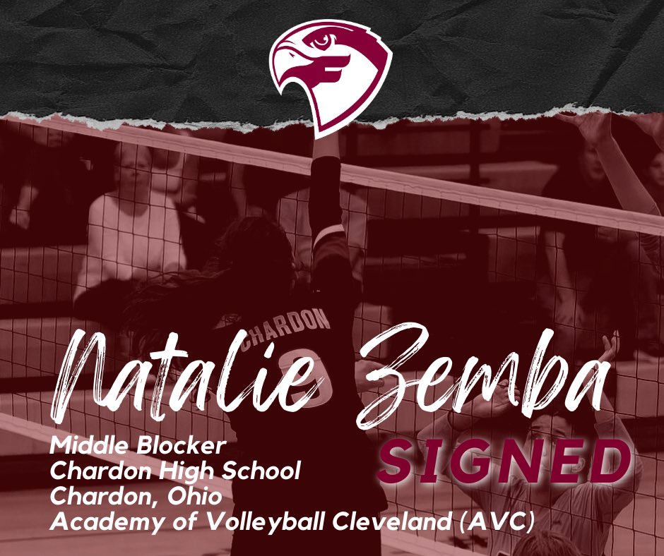FairmontVball's tweet photo. We would like to welcome our newest signed of the 2023 class, Natalie Zemba!  Natalie is a Middle Blocker from Chardon, OH and plays for AVC!  

Welcome to the Falcon Family, Natalie! https://t.co/BKK5USdcM9
