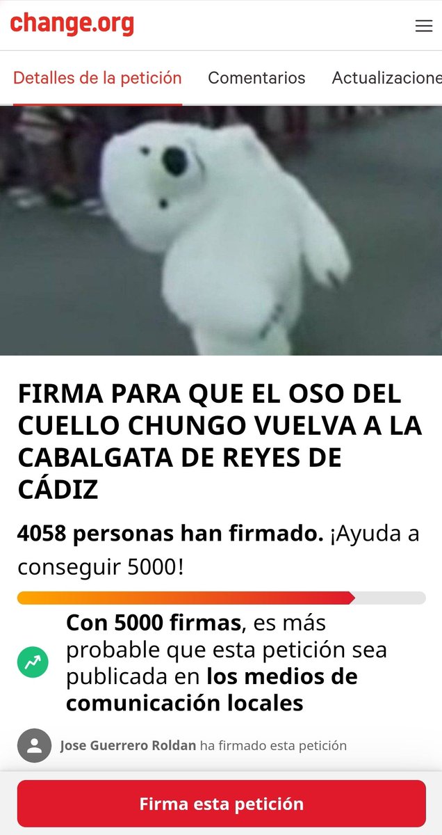 yuyudecai's tweet photo. Ya hemos superado las 4.000 firmas para que el Oso vuelva a la Cabalgata de Reyes de Cádiz.
Aquí puedes firmar.
https://t.co/9TUSHgotEB https://t.co/JWUyKotgeI