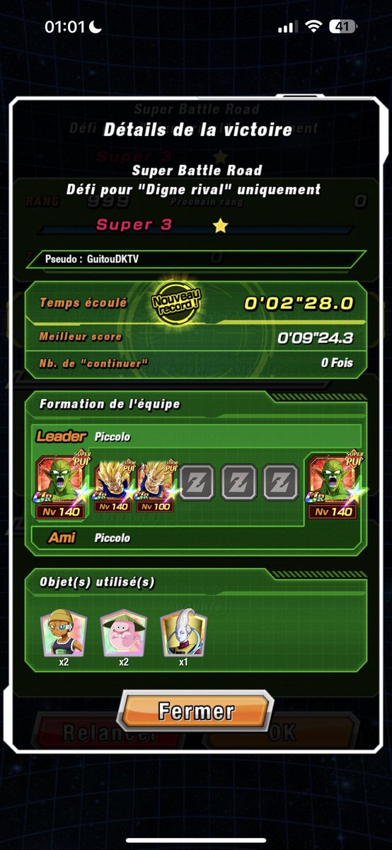 Guitou5540's tweet photo. #SuperBattleRoad Digne rival en speed run 😂
@spounsh 👀
#DokkanBattle https://t.co/WA4B1FQzol