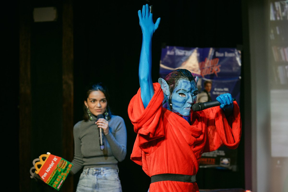 Really fun Holiday Special episode of <a href="/GLucasTalkShow/">GeorgeLucasTalkShow💥</a> last night at <a href="/caveatnyc/">CAVEAT</a> with the queen <a href="/rachelzegler/">rachel zegler (she/her/hers)</a>. Thanks to everyone who came out! It’ll be online soon!

📸: <a href="/thatarin/">arin sang-urai @photojuice on IG</a>