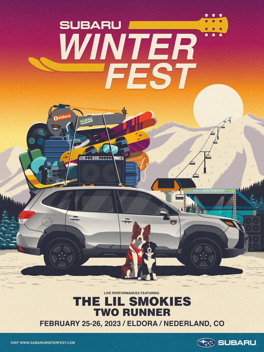 ❄️🎿 Who doesn’t love a free show? Join the party at #SubaruWinterFest at @eldoramtnresort on 2/25 brought to you by @harmankardon.