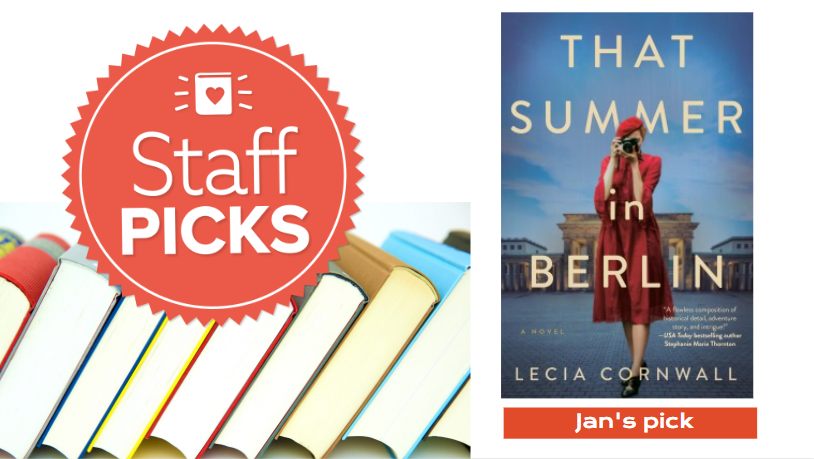 MiltonLibraryMA's tweet photo. What are we reading?

Jan recommends That Summer in Berlin 
@Leciacornwall 
https://t.co/8IFbr3I686

More staff picks:
https://t.co/y2LOX78snC https://t.co/Cm6XZa9hmE