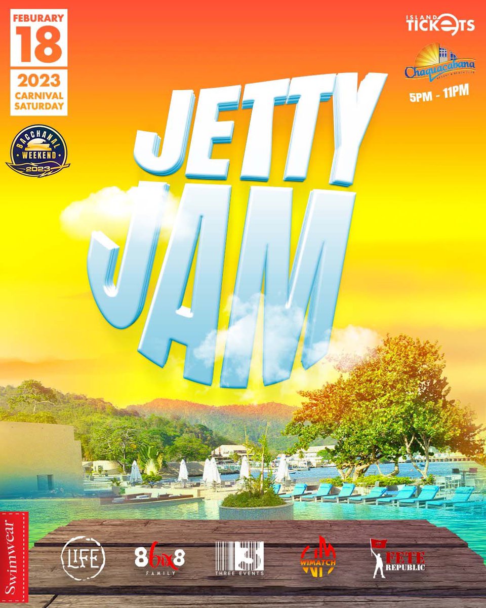 Three_EventsTT's tweet image. Jetty Jam tickets are available now‼️🥳 islandetickets.com/event/JETTYJAM…