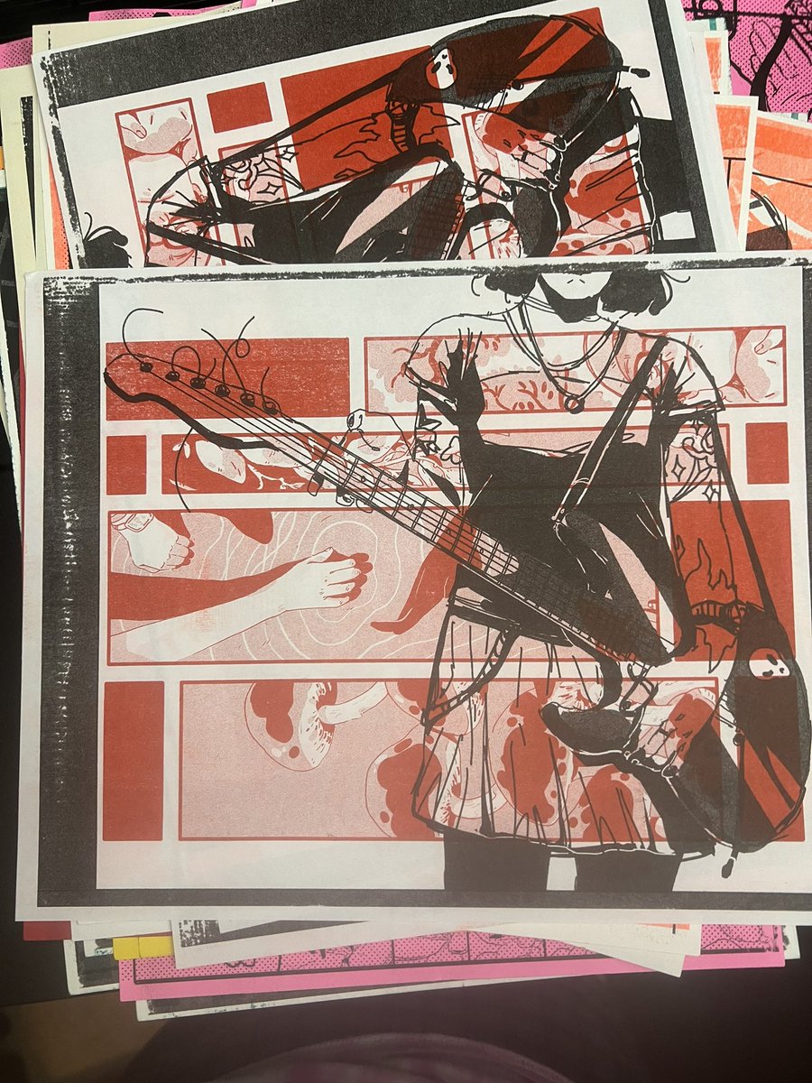 Time once again for riso misprints (mostly featuring my friend's cat) 