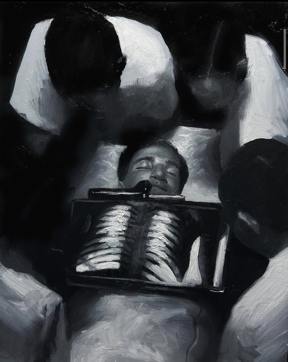 XrayProblems's tweet photo. Incredible oil painting by @AndrewCadima !
#xray #radiology #xrayprobs https://t.co/YAeQ3VdYPr